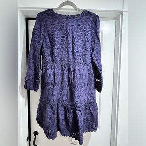 JCrew navy eye kit dress with slip sz 10